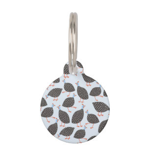 Guinea Fowl Bird Pattern Pet Tag
