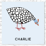 Guinea Fowl Bird Personalized Poster<br><div class="desc">A cute and quirky Guinea hen for farmers,  bird lovers and anyone else!  Original art by Nic Squirrell. Change the name or text to personalize, </div>