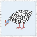 Guinea Fowl Bird Poster<br><div class="desc">A cute and quirky Guinea hen for farmers,  bird lovers and anyone else!</div>