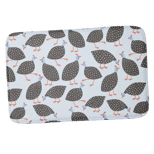 Guinea Fowl Cute Bird Pattern Bath Mat