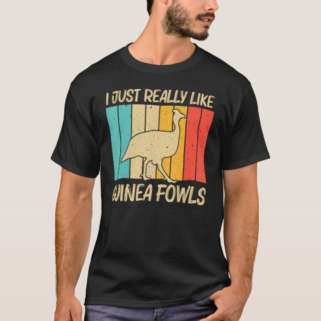 Guinea Fowl For Men Women Bird  Chicken Farm T-Shirt (Front)