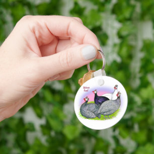 Guinea Fowl Quartet Keychain