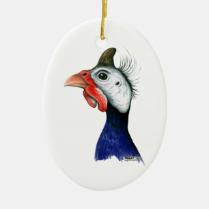 Guinea Head Ceramic Ornament