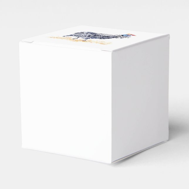 Guinea hen favor box (Front Side)