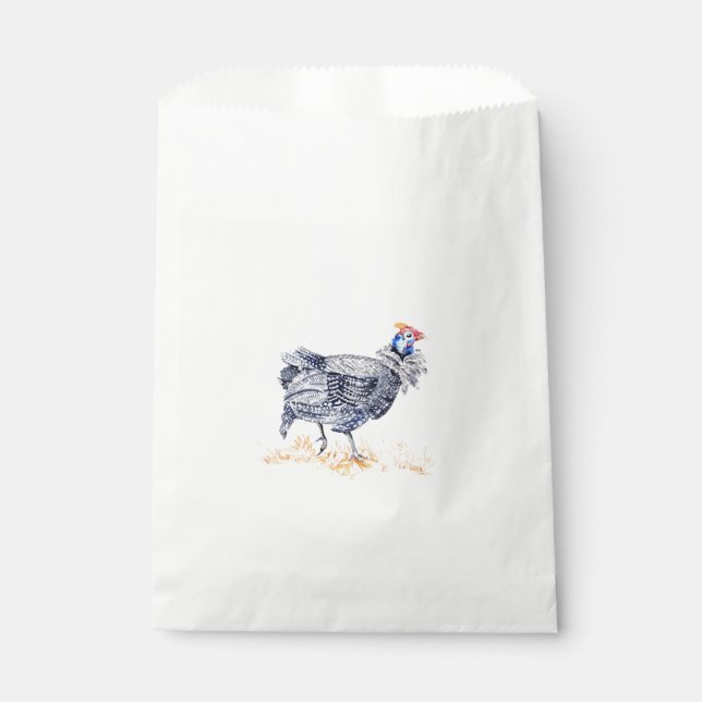 Guinea hen favour bag (Front)