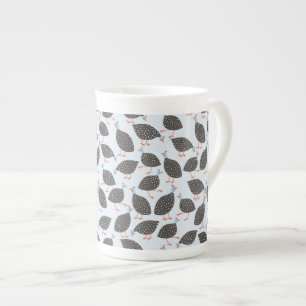 Guinea Hen Fun Bird Pattern Bone China Mug