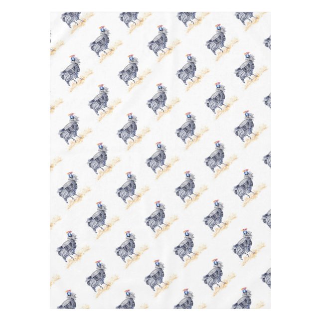 Guinea hen tablecloth (Front)
