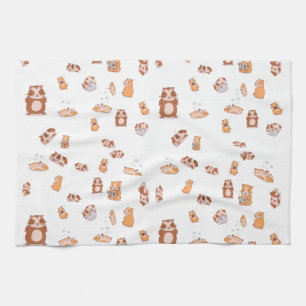 guinea pig army cute pattern kitchen towel