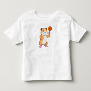 Guinea pig as Basketball player with Basketball.pn Toddler T-shirt
