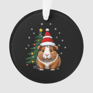 Guinea Pig at Christmas Ornament