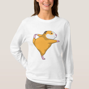 Guinea pig at Yoga Stretching exercise T-Shirt