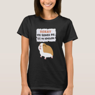 Guinea Pig Ate My Homework Kids School T-Shirt