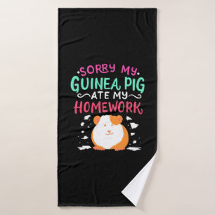 Guinea Pig Back To School Bath Towel