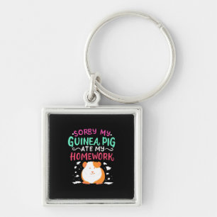Guinea Pig Back To School Keychain