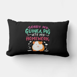 Guinea Pig Back To School Lumbar Pillow