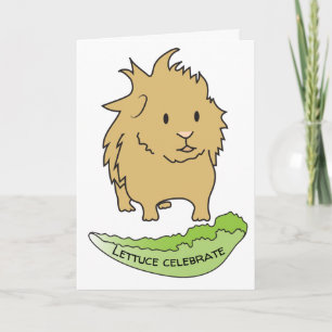 Guinea Pig Birthday Abyssinian Card