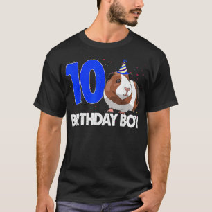 Guinea Pig Birthday Boy 10  Women Funny Cavy Pet L T-Shirt
