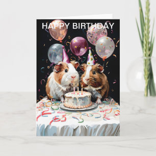 Guinea Pig Birthday Party Birthday Card