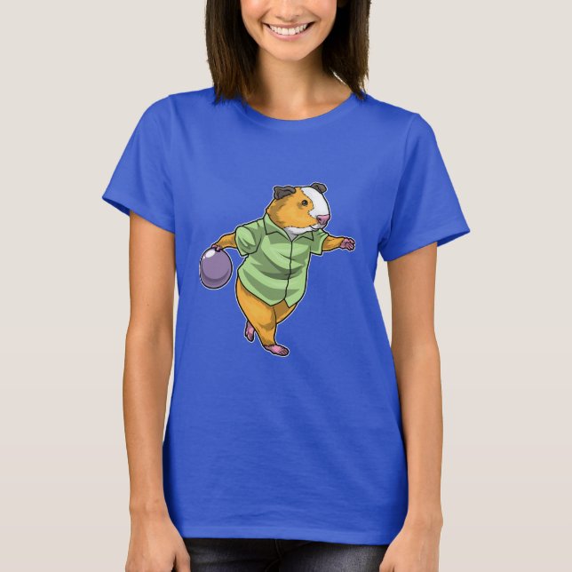 Guinea pig Bowling Bowling ball T-Shirt (Front)