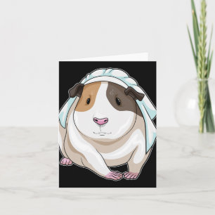 Guinea Pig Bride Veil Wedding Card