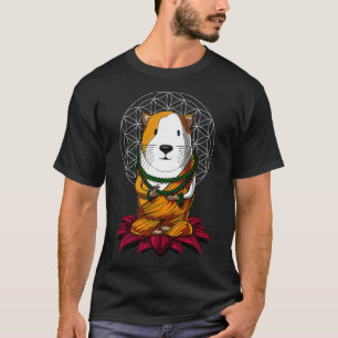 Guinea Pig Buddha Zen Yoga Meditation Funny Cavy P T-Shirt