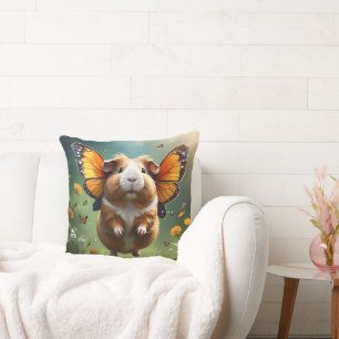 Guinea Pig Butterfly, Throw Pillow