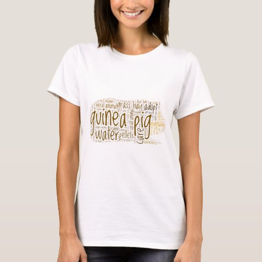Guinea Pig Care Word Cloud T-Shirt