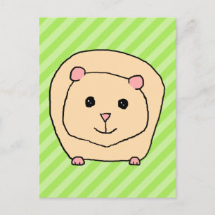 Guinea Pig, Cartoon Animal. Postcard