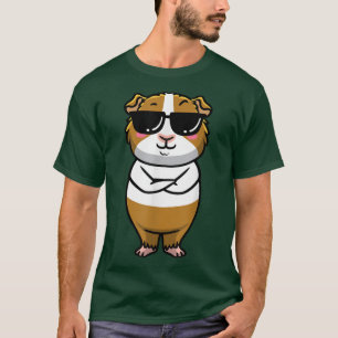 Guinea Pig Cavy Rodent Emoticon With Sunglasses T- T-Shirt