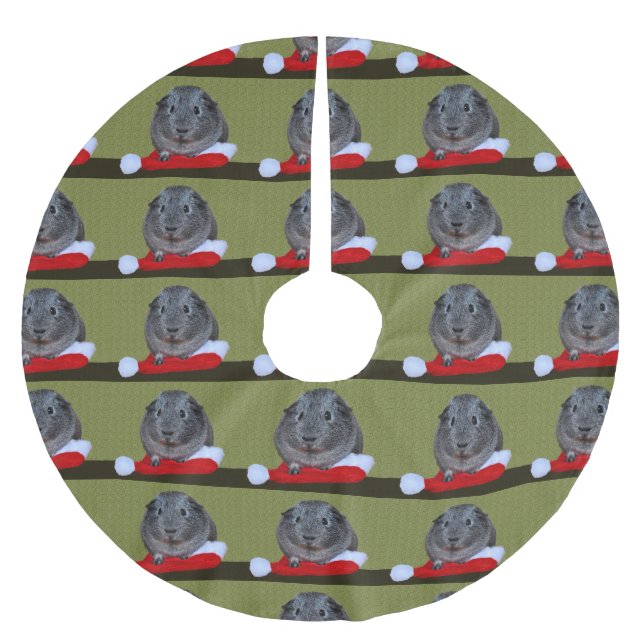 Guinea Pig Christmas Brushed Polyester Tree Skirt (Front)