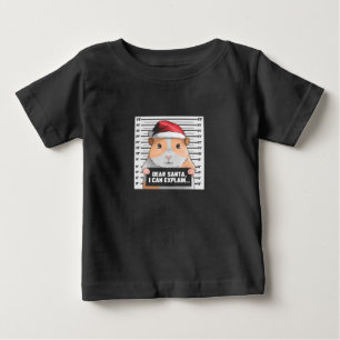 Guinea Pig Christmas Cavy Dear Santa I Can Explain Baby T-Shirt