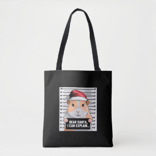 Guinea Pig Christmas Cavy Dear Santa I Can Explain Tote Bag