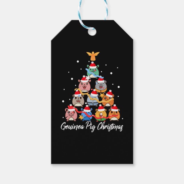 Guinea Pig Christmas Gift Tags (Front)