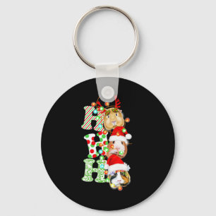 Guinea Pig Christmas Keychain