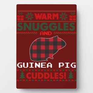 Guinea Pig Christmas Pajama Shirt Ugly Christmas Plaque