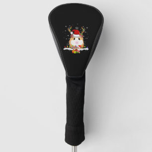 Guinea Pig Christmas Reindeer Christmas Lights Golf Head Cover
