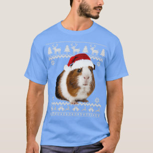 Guinea Pig Christmas Tree Lights Santa  (2)  T-Shirt