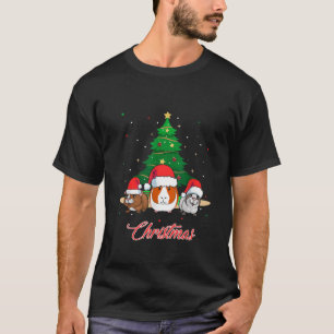 Guinea Pig Christmas Tree Pig Cute Cave Liebh  T-Shirt
