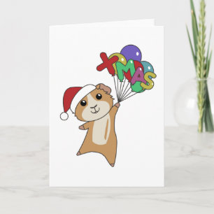 Guinea Pig Christmas Winter Animals Card