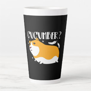 Guinea Pig Cucumber   Cute Guinea Pig   Cool Pet Latte Mug