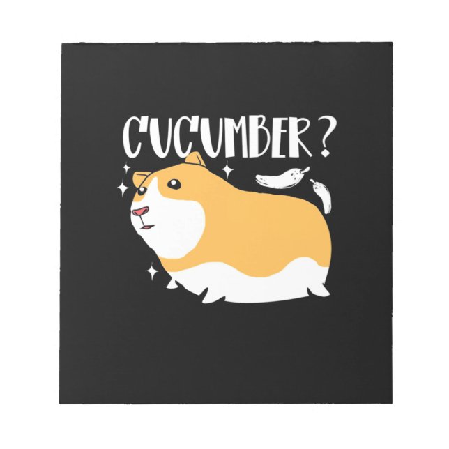 Guinea Pig Cucumber Notepad (Front)