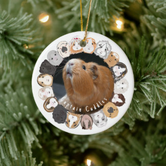Guinea Pig Customizable  Ceramic Ornament
