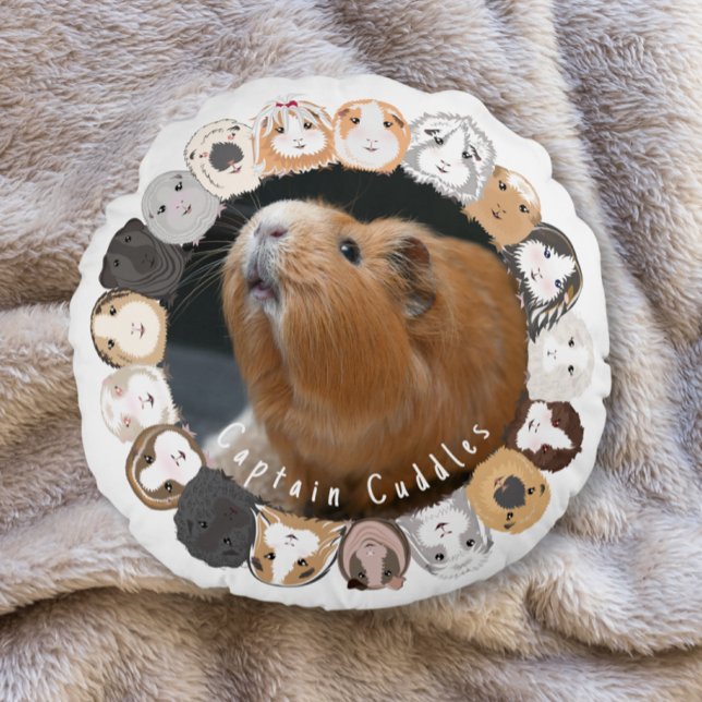 Guinea Pig Customizable  Round Pillow (Creator Uploaded)