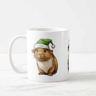 Guinea Pig Cute in Christmas Vibes Xmas Santa Coffee Mug