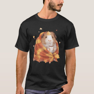 Guinea Pig Drinking Coffee Autumn Fall Guinea Pig T-Shirt
