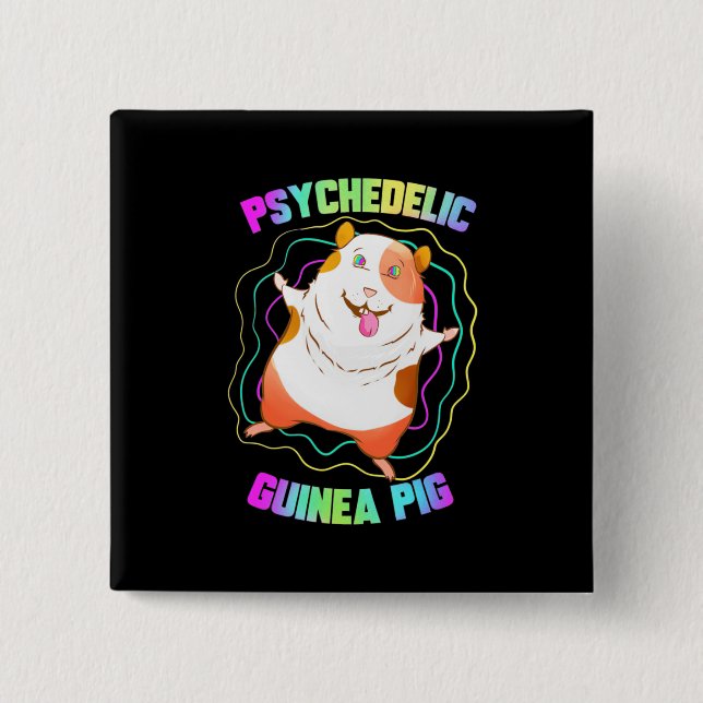 Guinea Pig EDM Party 2 Inch Square Button (Front)