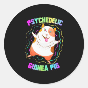 Guinea Pig EDM Party Classic Round Sticker