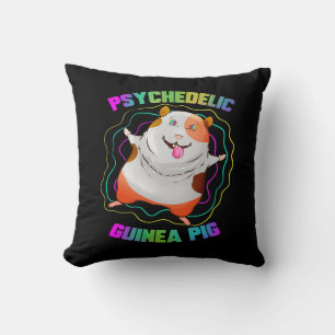 Guinea Pig EDM Party Pet Colourful Guinea Pig Throw Pillow