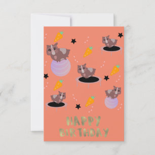 Guinea Pig Fitness Gym Funny Design Card