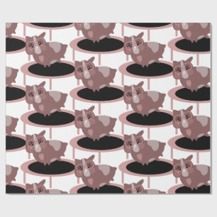 Guinea Pig Fitness Gym Funny Design Wrapping Paper